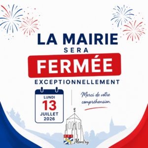 Fermeture 13 juillet